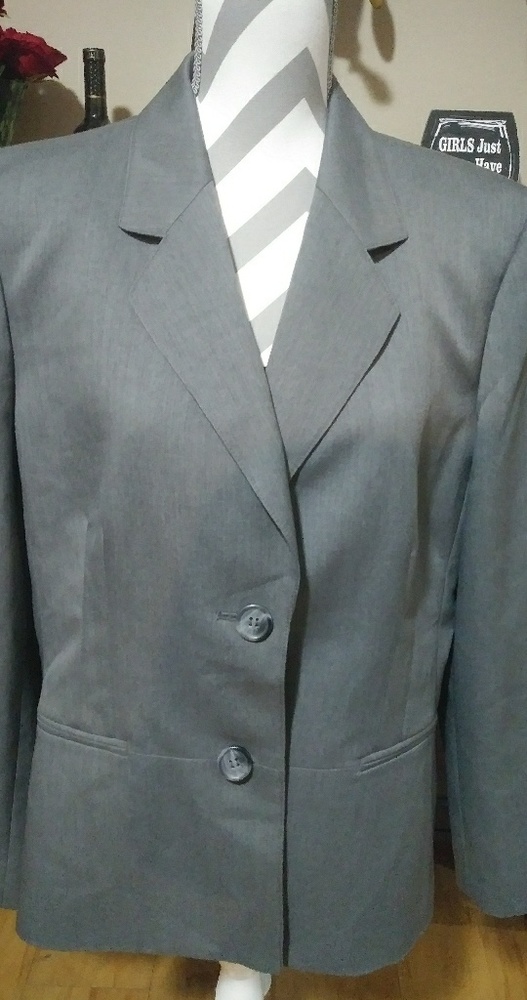 Gray suit jacket